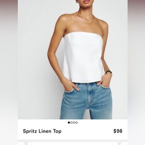Reformation Spritz Linen Top